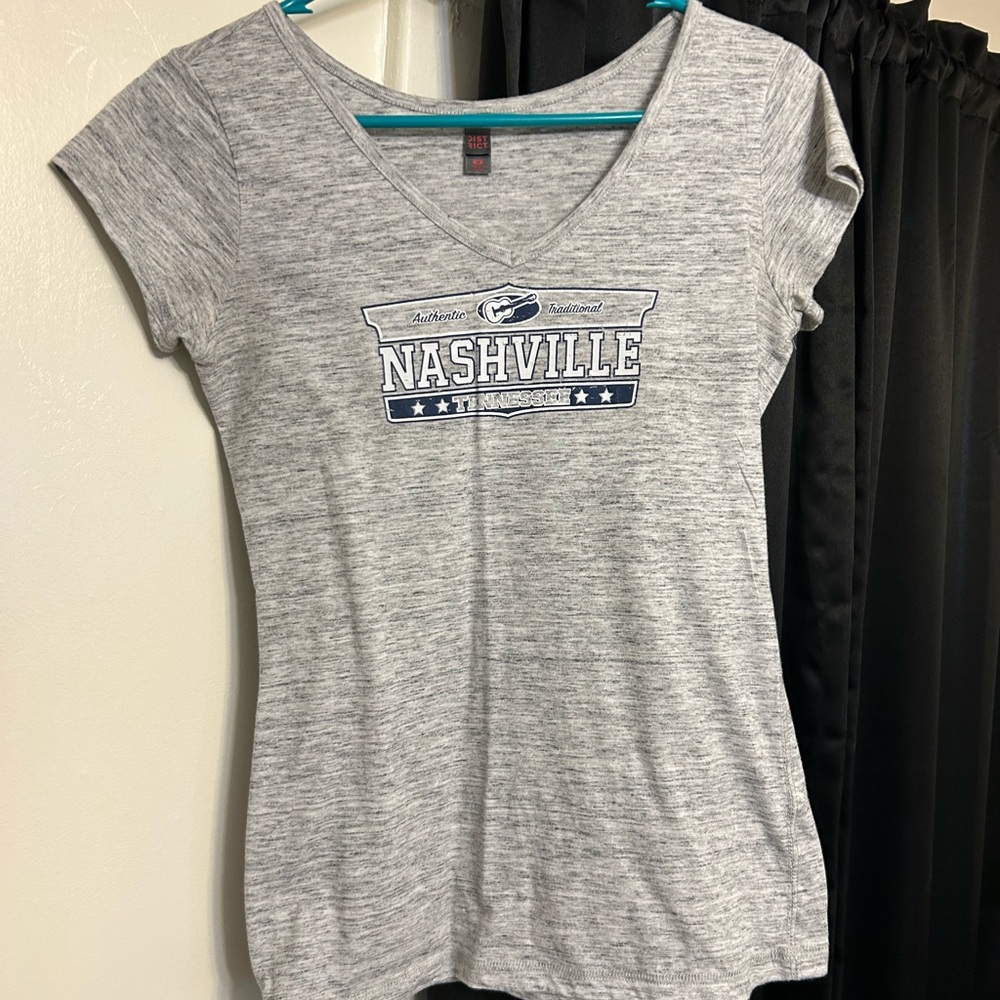 Gray Nashville Graphic Women's Top